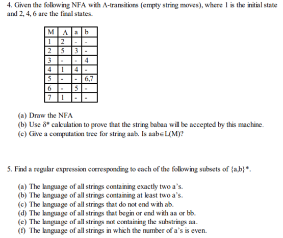 solutions to questions based on finite automata 2